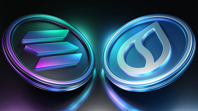 Sui and Solana logo
