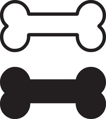 Flat style dog bone icon with modern look ideal for pet brand designs