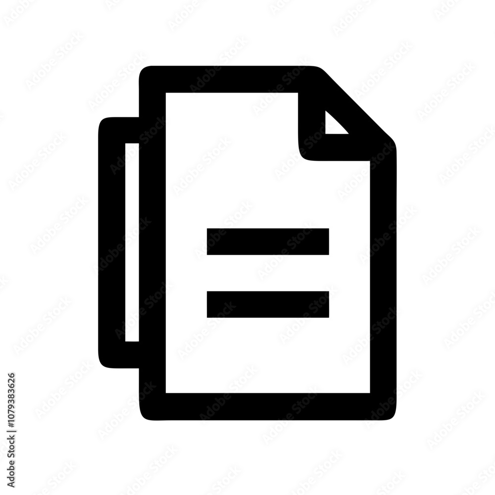 Poster vector icon representing a document search activity, highlighting the action of searching through fi