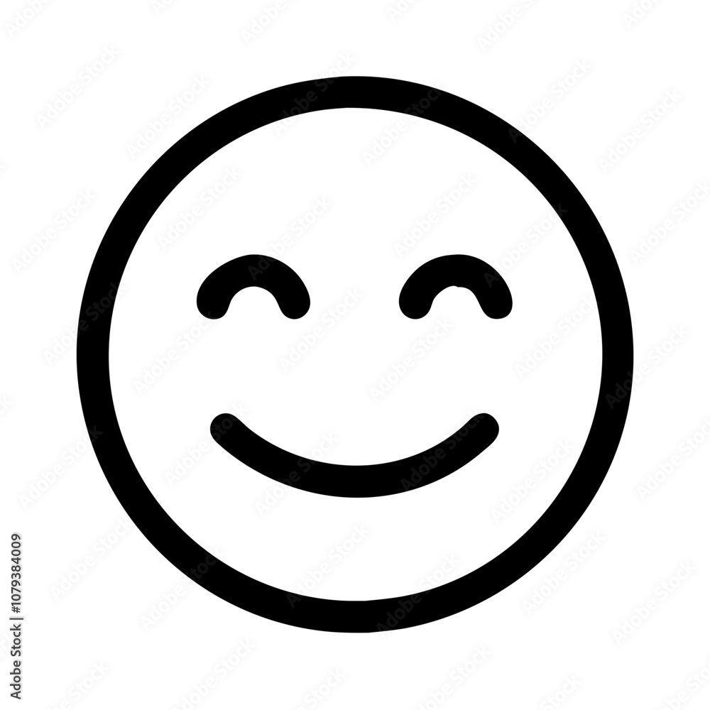 Aufkleber a cheerful smiley face vector icon designed to convey positivity and happiness, ideal for digital co