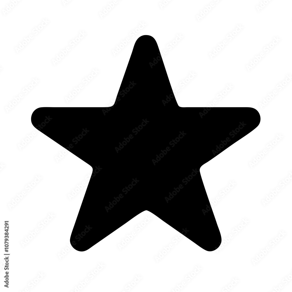 Poster minimalist black star icon designed in vector format for versatile use in digital applications, repr