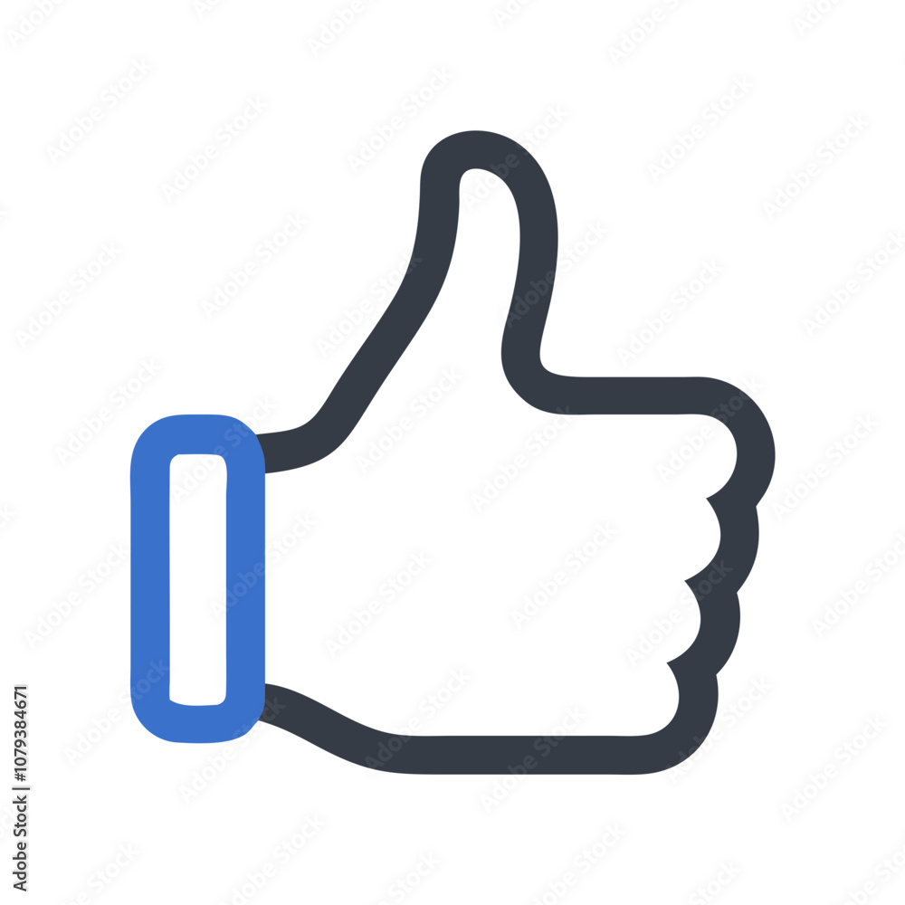 Aufkleber vector thumbs up icon representing positive feedback and approval in a modern and minimalistic desig