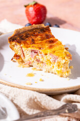 Hama nd Cheese Quiche Slice