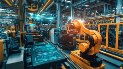 Naklejka premium Automated Manufacturing Facility