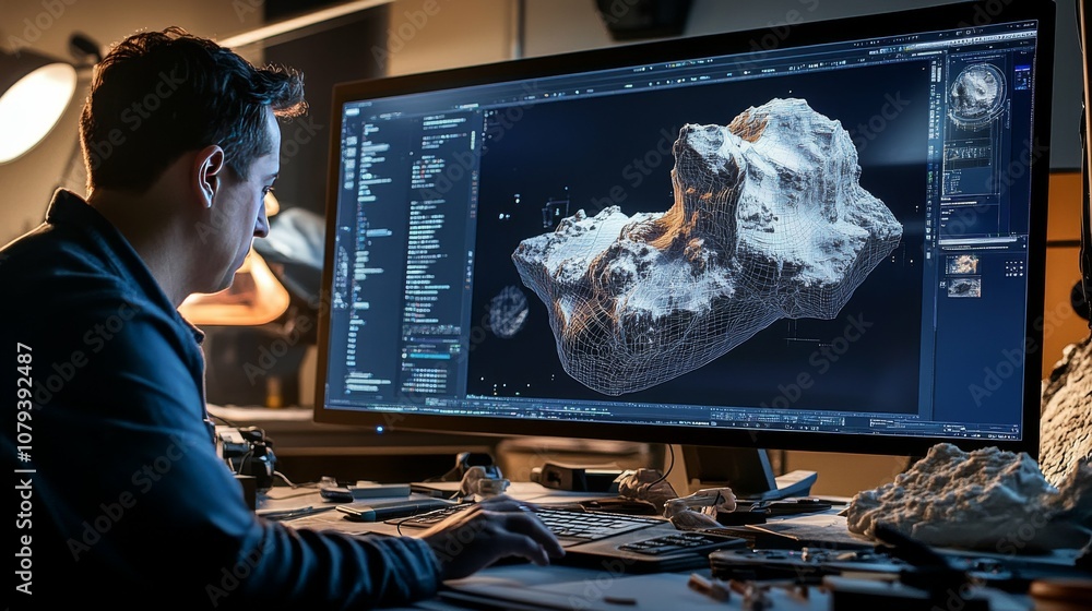Poster 3d modeling design process