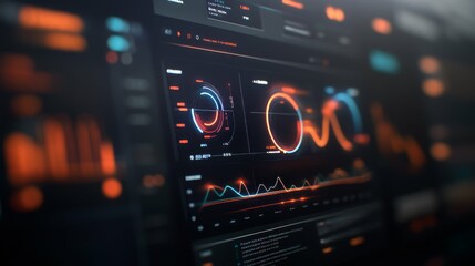 Obraz premium Dynamic Data Visualization Dashboard