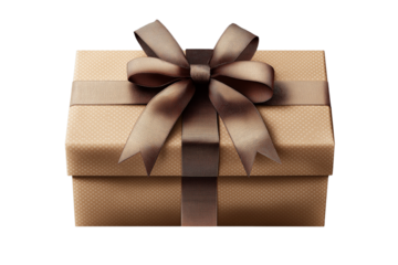 beautifully wrapped gift box with satin bow, perfect for celebrations and special occasions. elegant design adds touch of sophistication to any event