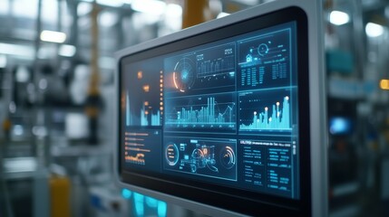 Fototapeta premium Industrial Control Panel Display