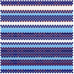 Geometric oriental pattern traditional Design for clothing, fabric, background, wallpaper, wrapping, batik. Knitwear, Pixel pattern, Embroidery style. Raster illustration.Abstract background.