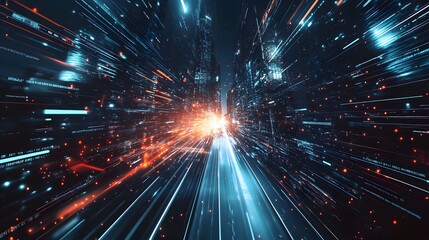 Fototapeta premium A clean and modern website header design for a tech startup, using bold typography, high-quality images of cutting-edge technology, and a sleek, user-friendly layout.