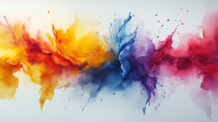Fototapeta premium Abstract watercolor splash texture, vibrant colors, artistic