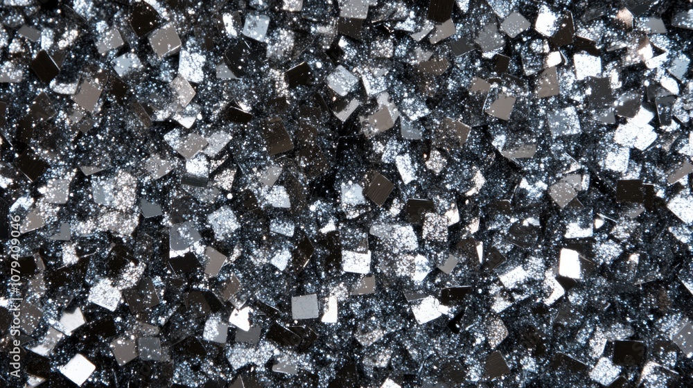 Poster silver glitter confetti texture pattern shiny silver polish with tiny sparkles sparkling surface pol