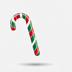Fototapeta premium A bright red and green striped candy cane