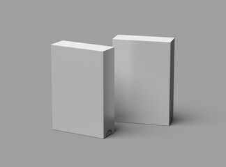Render of a rectangular sliding drawer box on a light background