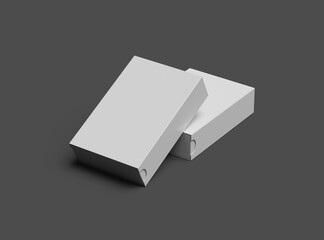 Render of a rectangular sliding drawer box on a dark background