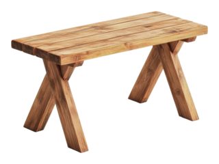 PNG Simple wooden table with a rustic design style