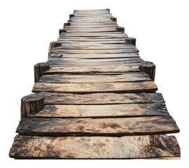 PNG Wooden pathway leading through a serene landscape