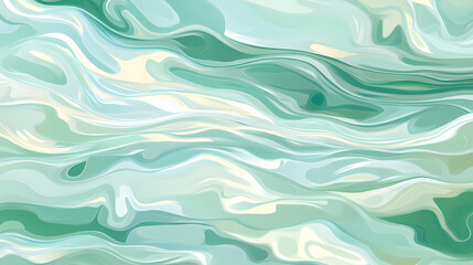 Abstract horizontal background with water ripples of celadon green color. generated by artificial intelligence. Celadon. Illustration