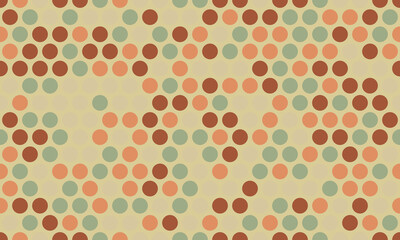 Polka dot vector pattern with geometric circles. Perfect for textile designs, wallpaper, or trendy poster backgrounds with an abstract minimalist style.