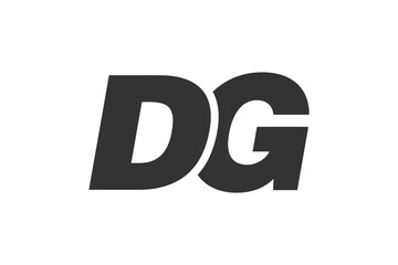 DG Techno Editable Font Logo For Corporate Branding. Bold, Futuristic Design With Unique Typographic Ideas. Minimal Custom Type And Dynamic Letter