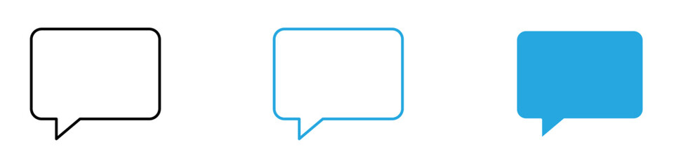 Fototapeta premium Speech Bubble Icon Set Vector illustration in black