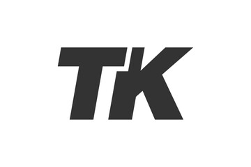 TK Techno Editable Font Logo For Corporate Branding. Bold, Futuristic Design With Unique Typographic Ideas. Minimal Custom Type And Dynamic Letter