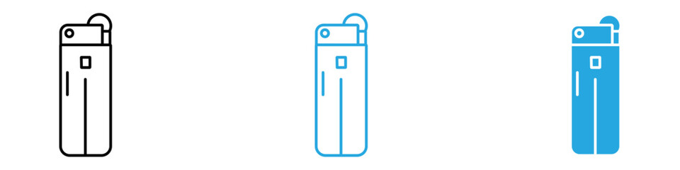 Lighter Icon Set Vector illustration in black