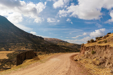 Countryside landscape in the Andes of Pampachiri, Andahuaylas. Peru