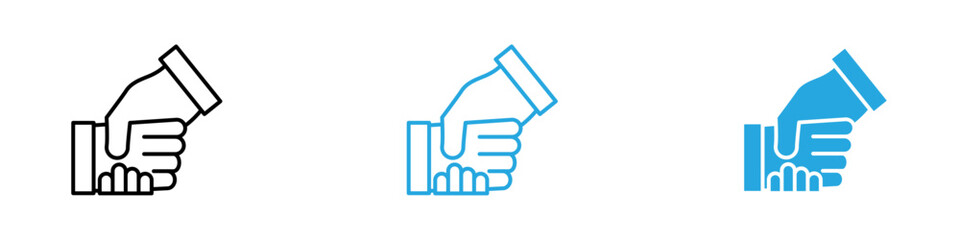 Partner Icon Set Vector illustration in black