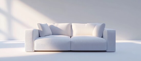 Sleek modern sofa design featuring plush upholstery on a clean white background perfect for showcasing contemporary interior aesthetics