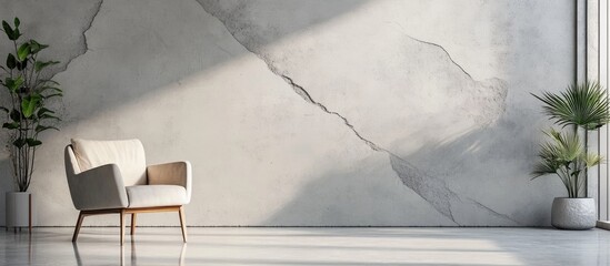 Polished cracked concrete wall surface with textured patterns ideal for modern interior design applications