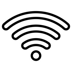 Minimalist Line Art Wifi Symbol Icon