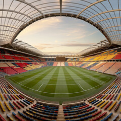 Backgrounds Soccer stadium.