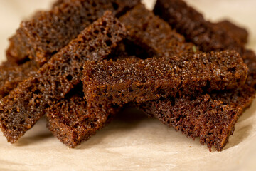 rye bread crackers are crispy on the outside and soft on the inside