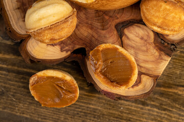 shortbread dessert with boiled condensed milk inside