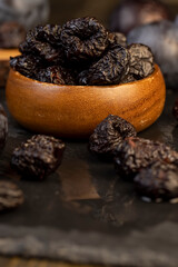 ripe purple plums and dried plums