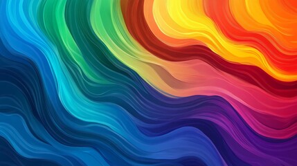 Fototapeta premium Abstract Colorful Wavy Lines Background, abstract art, abstract background