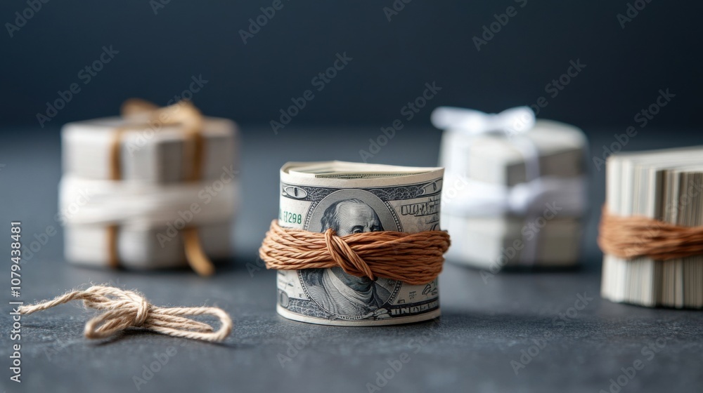 Poster monetary assets with bundled currency notes