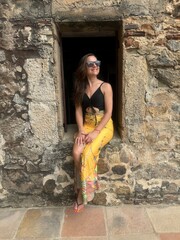 turista em castelo historico fortaleza dos reis magos 