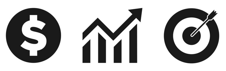 business data, business target icon