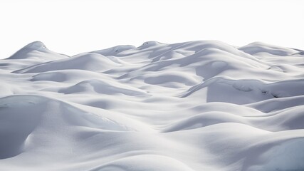 Snow-Covered Mountain Peaks: A stunning panoramic view of snow-capped mountains, showcasing the serene beauty of winter in a minimalist, abstract landscape.  