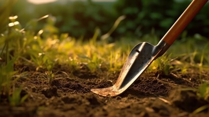 Gardening Tool in the Soil