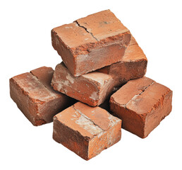 PNG Pile of weathered bricks in a construction setting