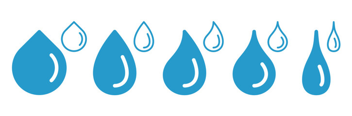 various water droplets icon