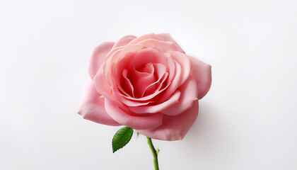 Fototapeta premium Fresh Rose flower isolated white