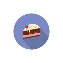 Slice cake cherry