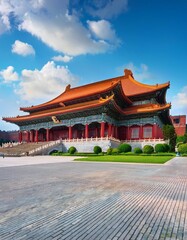 Obraz premium The Architectural Grandeur of the National Palace Museum in Taipei