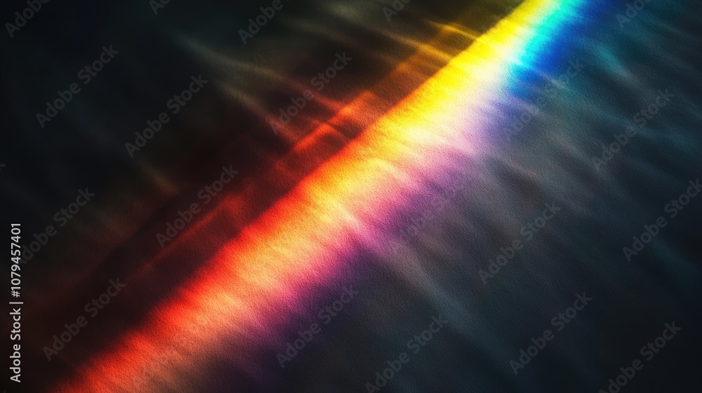Poster abstract photography of a rainbow on a dark backdrop unique and surreal design for banners panels an