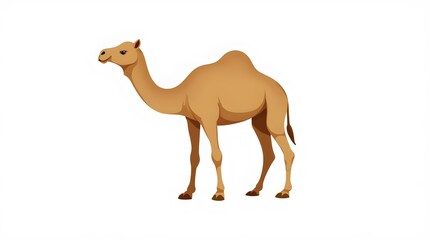 Isolated Camel on White Background – Perfect for Travel, Culture, and Wildlife Projects