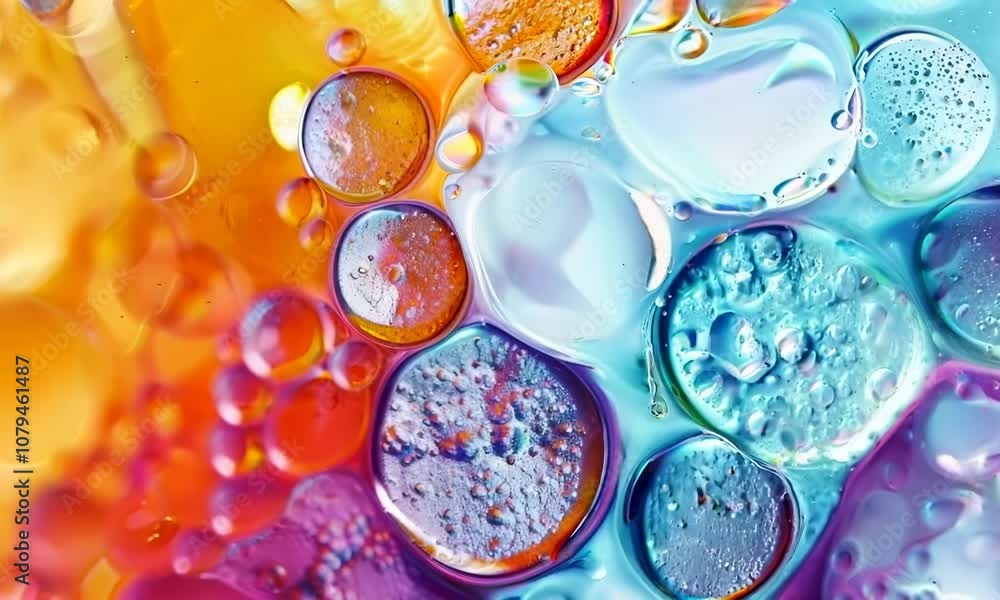 Poster a microscope slide showing the complex molecular structures of various dyes and pigments, demonstrat